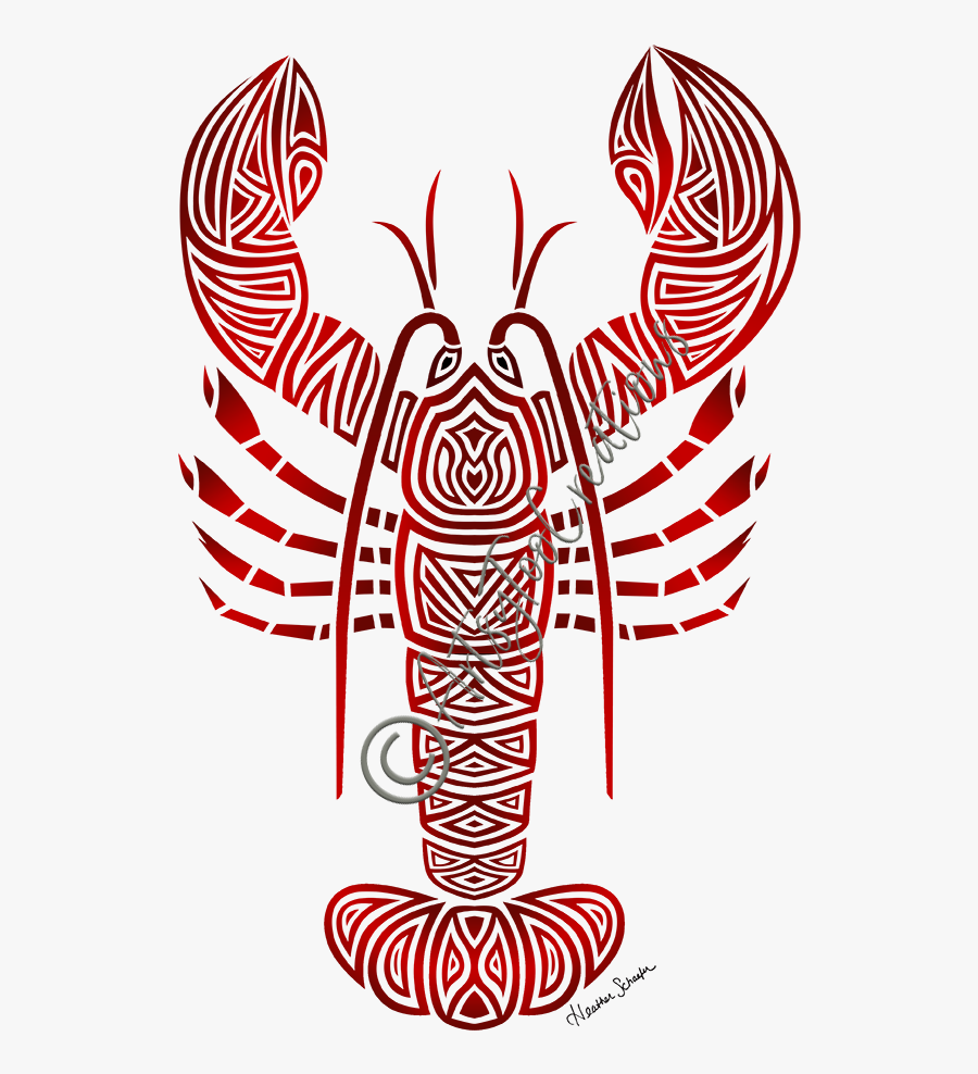Tribal Maine Lobster - Maine Lobster Shirt, Transparent Clipart