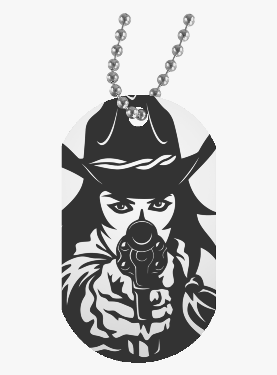 Try Me Partner White Dog Tag Vetor Cowgirl- - Girl Cowboy Vector, Transparent Clipart