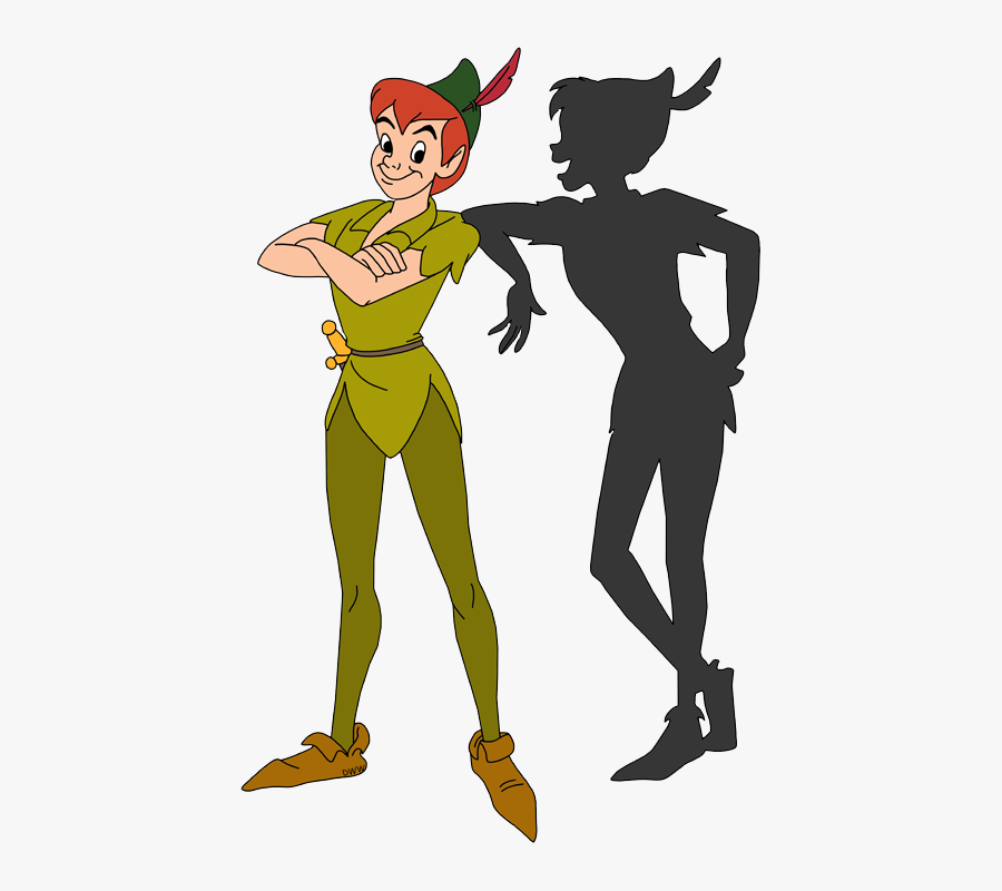 Cartoon Peter Pan Shadow, Transparent Clipart
