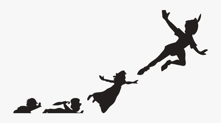 Peter Pan Character Shadows Clipart , Png Download - Peter Pan Silhouette Transparent, Transparent Clipart