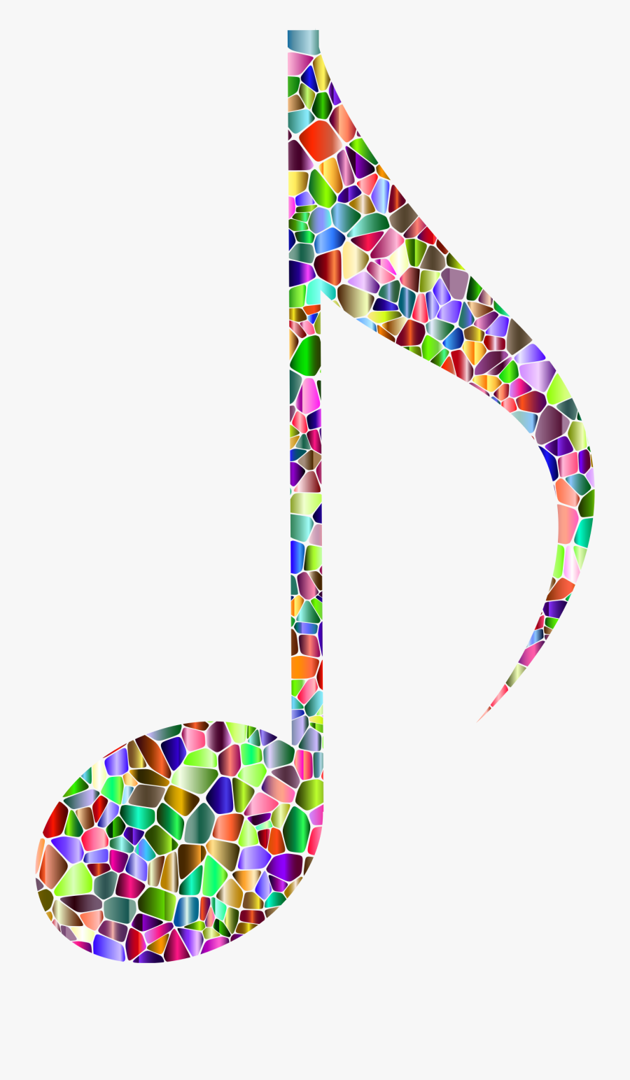 Clipart - Music Note Rainbow Clip Art, Transparent Clipart