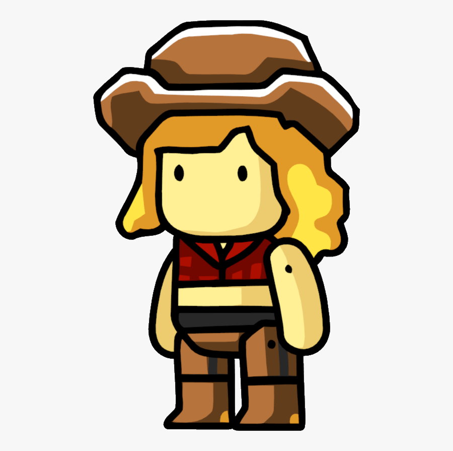 Scribblenauts Cowgirl, Transparent Clipart