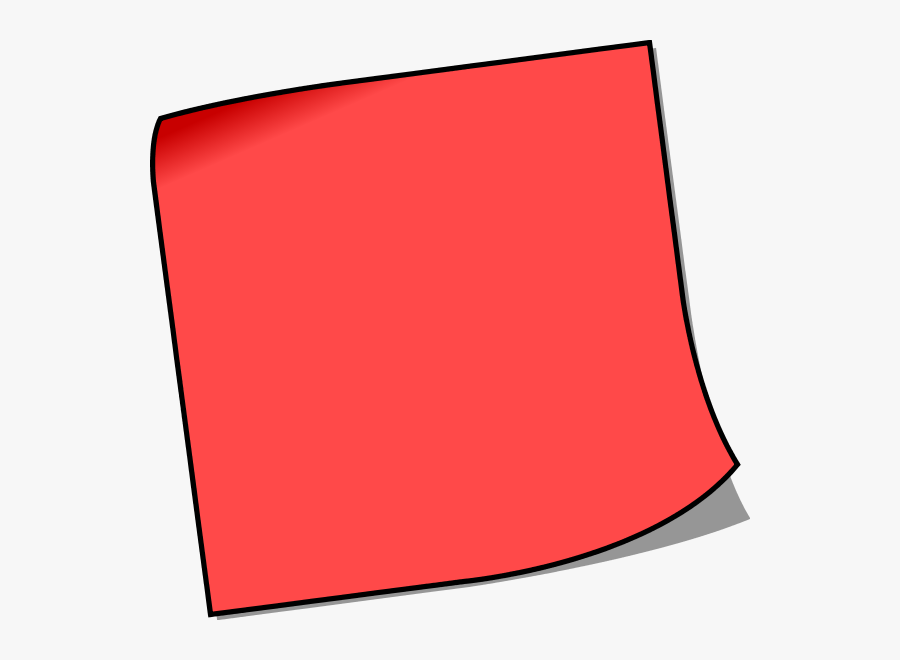 Notes Clipart Paragraph - Red Post It Note, Transparent Clipart
