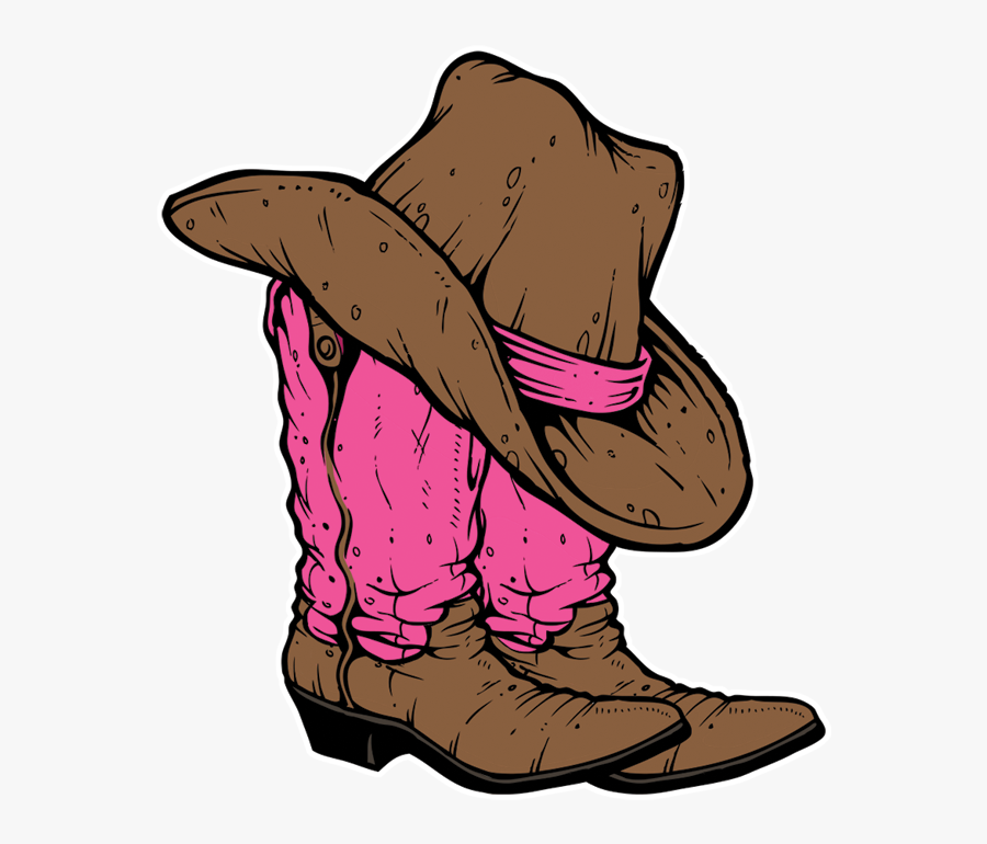 Cowgirl Clipart Brown Cowboy Boot - Cowgirl Boots And Hat Clipart, Transparent Clipart