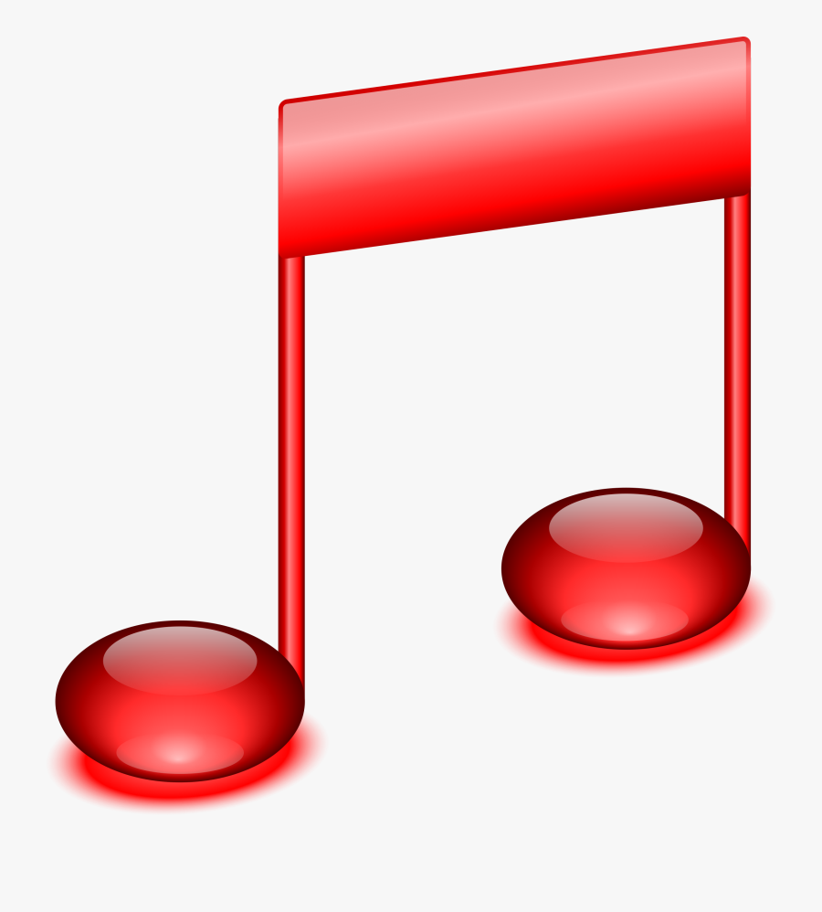 Transparent Music Icon Png - Red Music Note Clip Art, Transparent Clipart