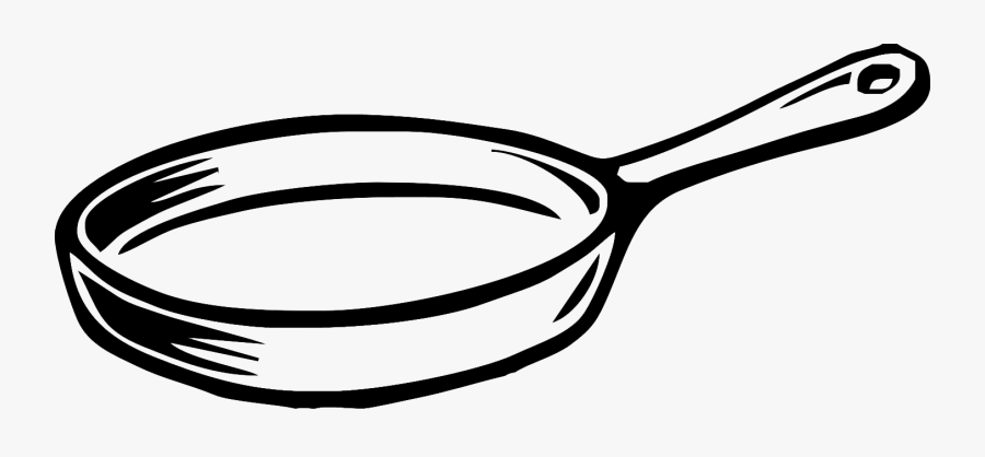 Frying Pan Black And White, Transparent Clipart