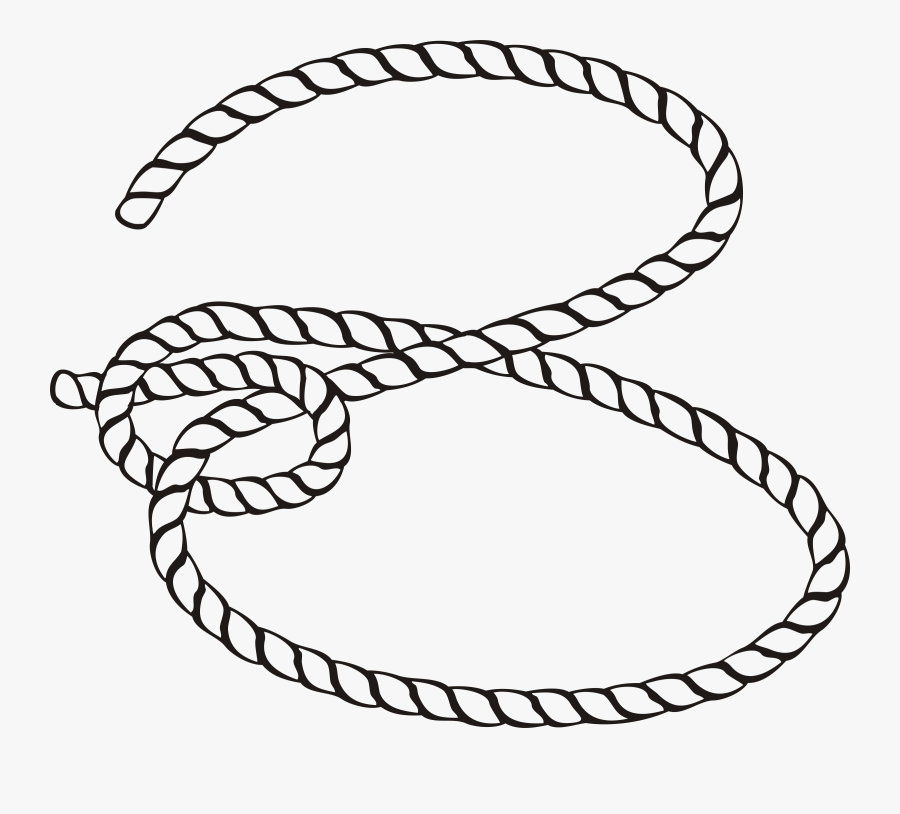 Rope Clipart - Cowboy Rope Clipart Black And White, Transparent Clipart