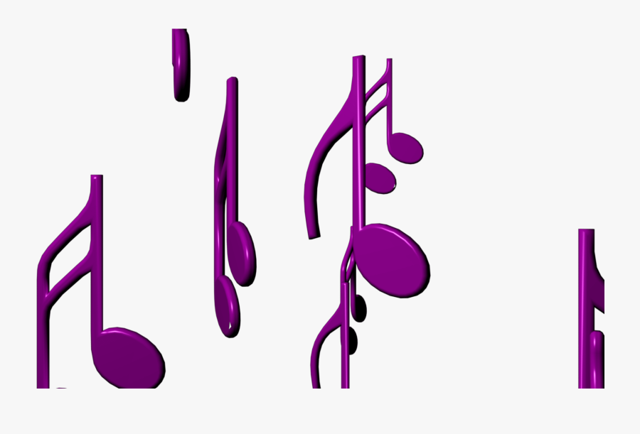 Music Themed Video Clipart With Purple Musical Notes - Graphic Design, Transparent Clipart