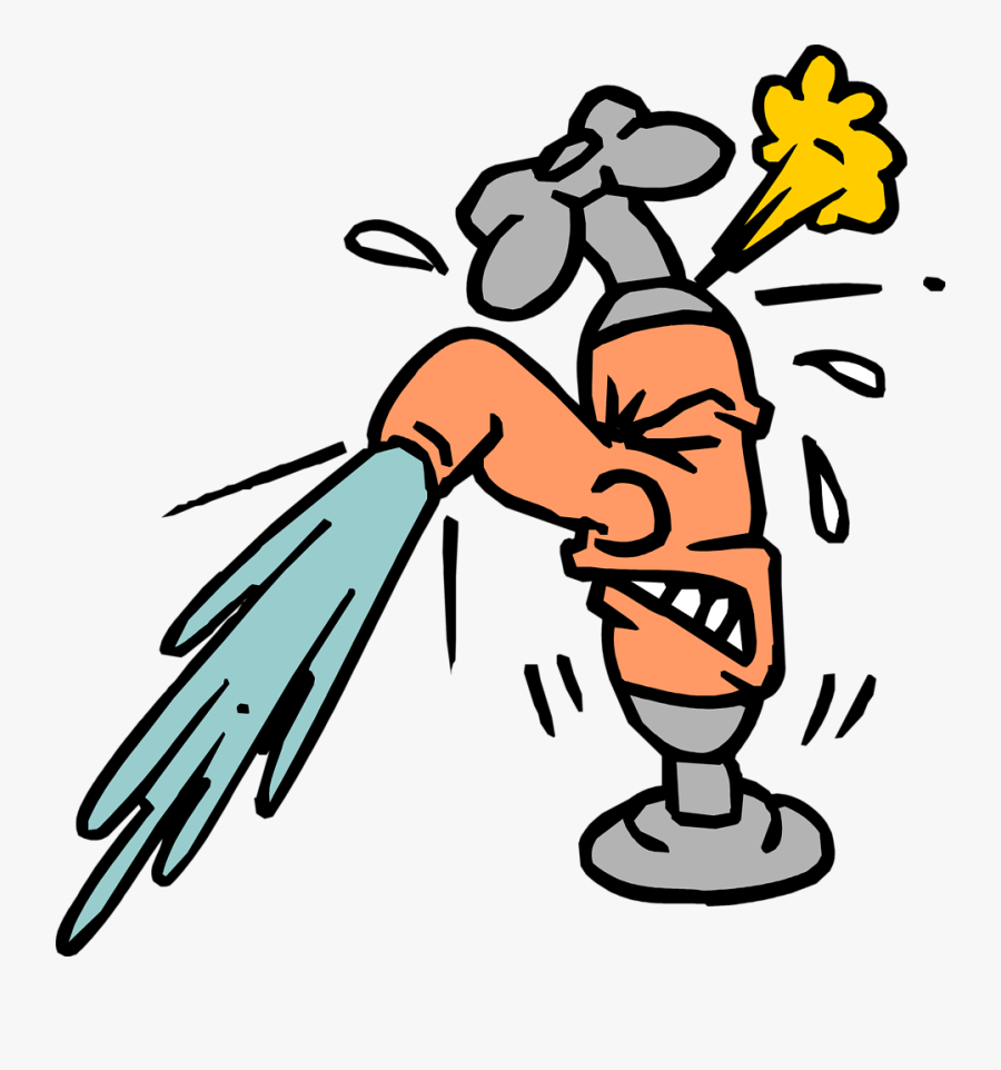 Free Stock Photo Illustration - Cartoon Faucet, Transparent Clipart