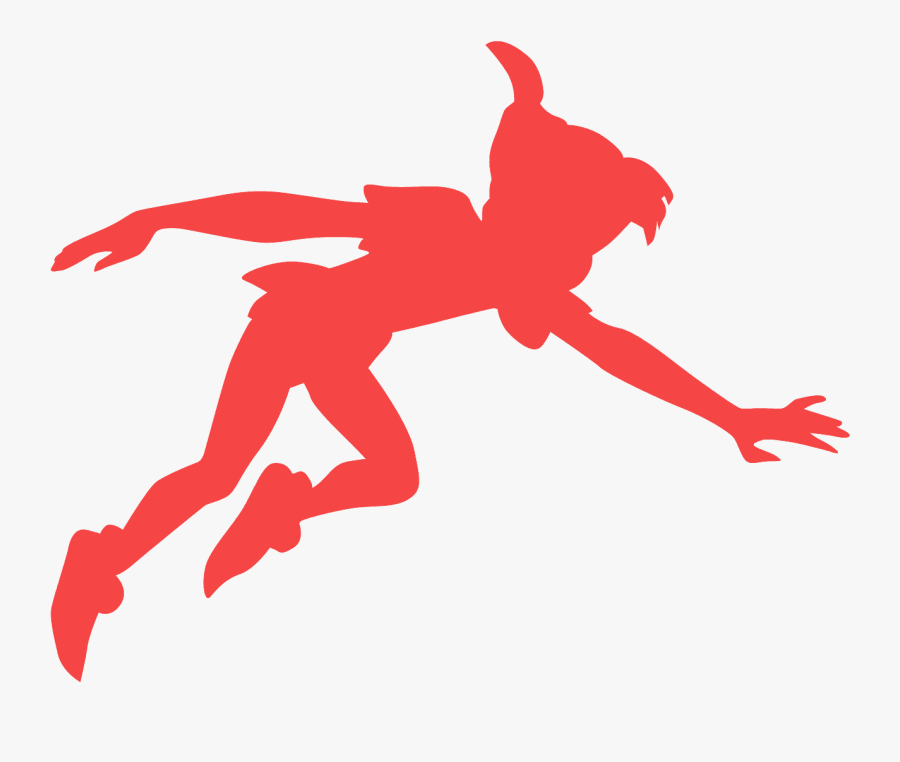 Silhouette Peter Pan Flying Png Png, Transparent Clipart