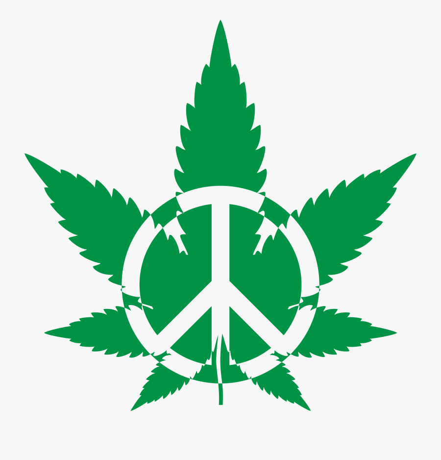 Clipart - Peace Weed, Transparent Clipart