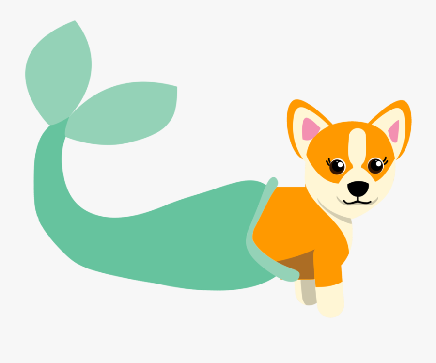 "we Were Mermaid For Each Other - Pembroke Welsh Corgi, Transparent Clipart