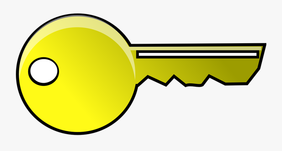 Key, Black, White, Access, Lock, Admin, Unlock - Clip Art Yellow Key, Transparent Clipart