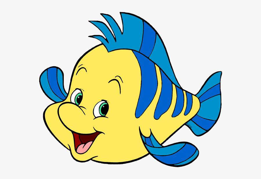 Flounder14 Cartoon Flounder Little Mermaid Free Transparent Clipart