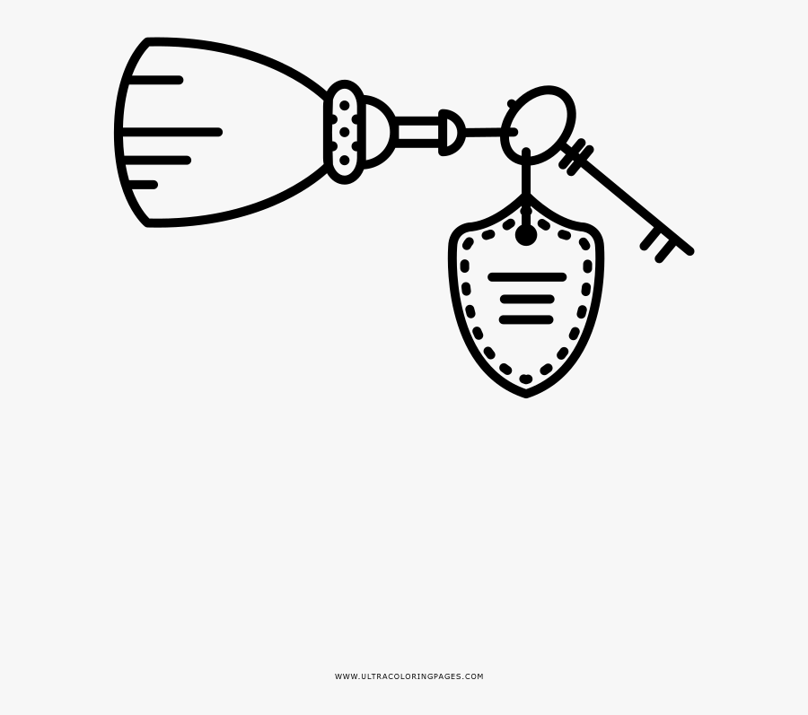 Keys Clipart Colouring Page, Transparent Clipart