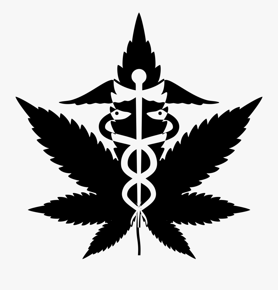 Plant,flower,leaf - Marijuana Logo Black And White, Transparent Clipart