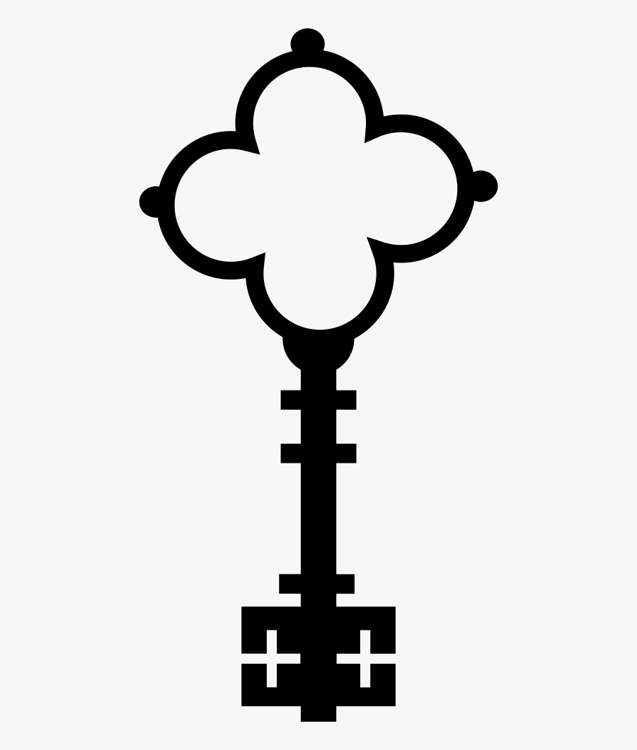 Transparent Vintage Key Clipart Black And White - Design, Transparent Clipart