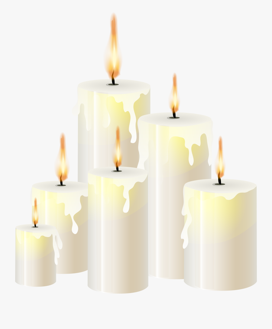 White Candles Png Clip Art, Transparent Clipart