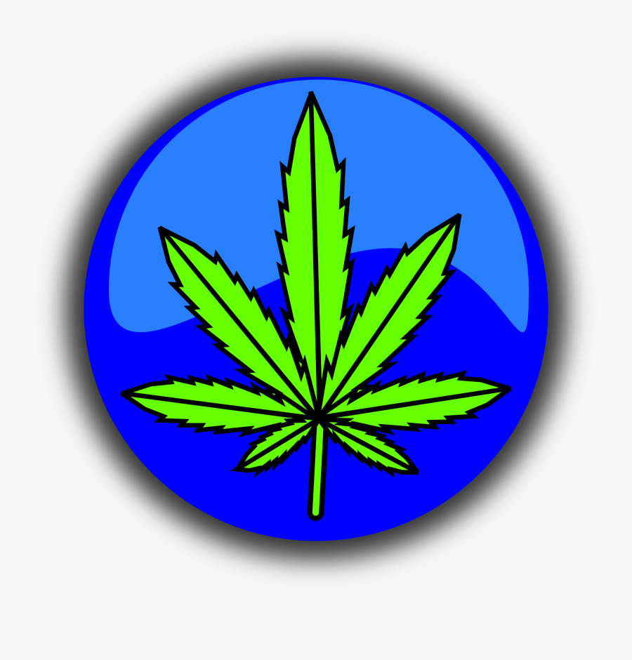Marijuana Leaf Icon Png - Hoja De Marihuana En Fondo Blabco, Transparent Clipart