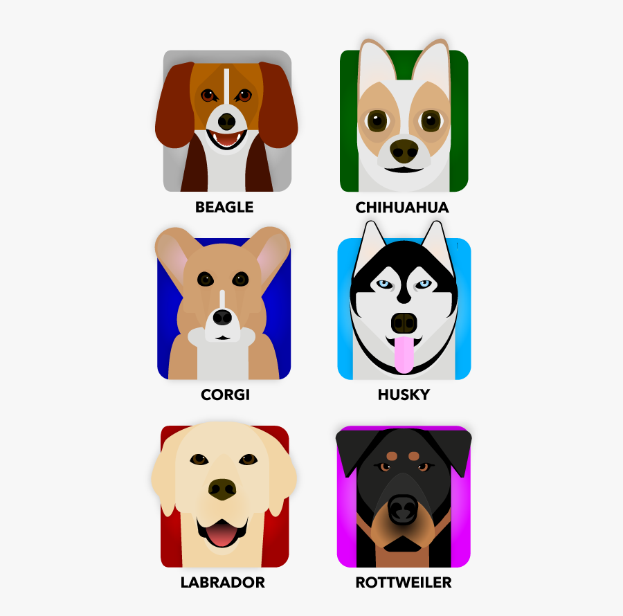 These Are Icons I Have Been Creating Of Different Dog - Harrier, Transparent Clipart