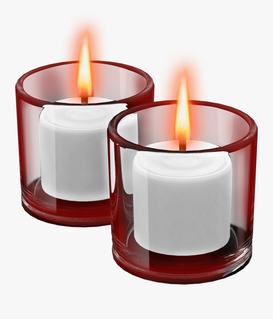 Red Cups With Candles Clipart - Transparent Background Candles Png, Transparent Clipart