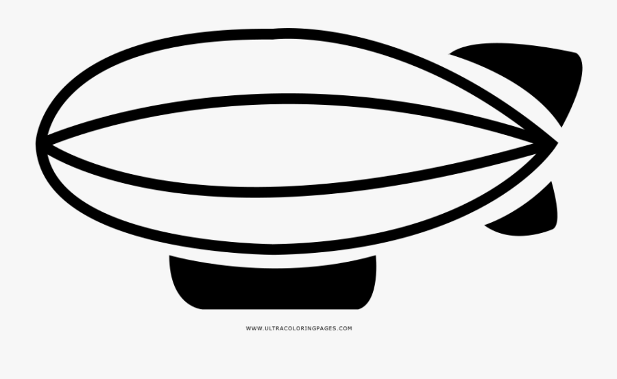 Blimp Coloring Page Clipart , Png Download, Transparent Clipart