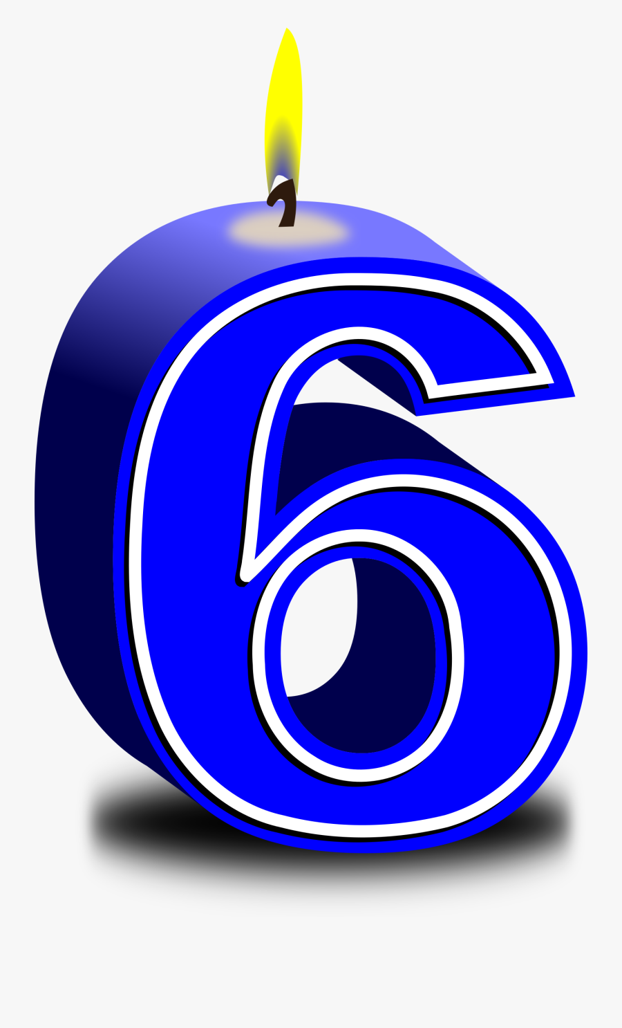 Symbol,electric Blue,logo - Birthday Candle 6, Transparent Clipart