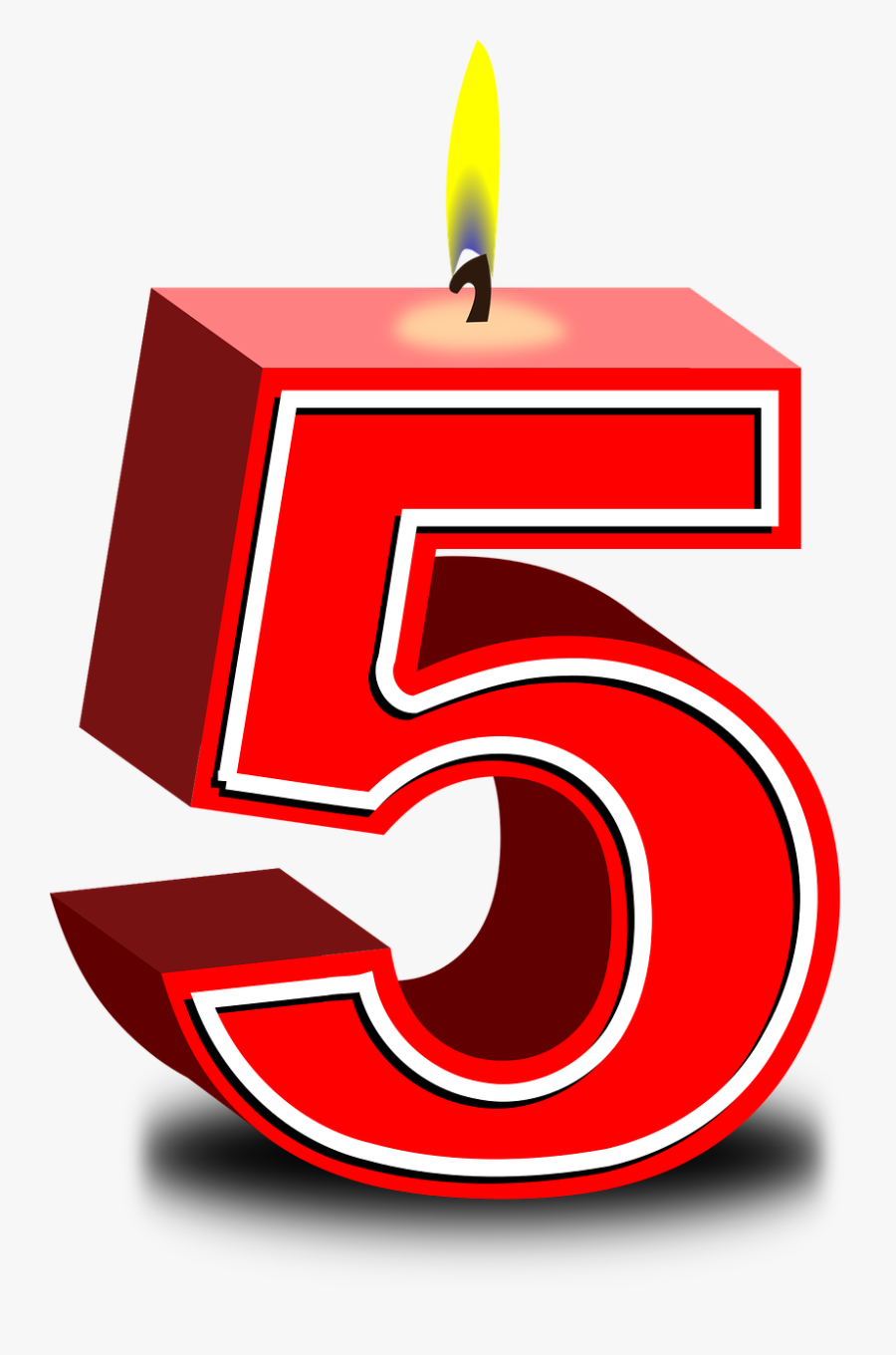 Birthday Candles Number Drawing Computer Cc - 5th Birthday Logo Png, Transparent Clipart