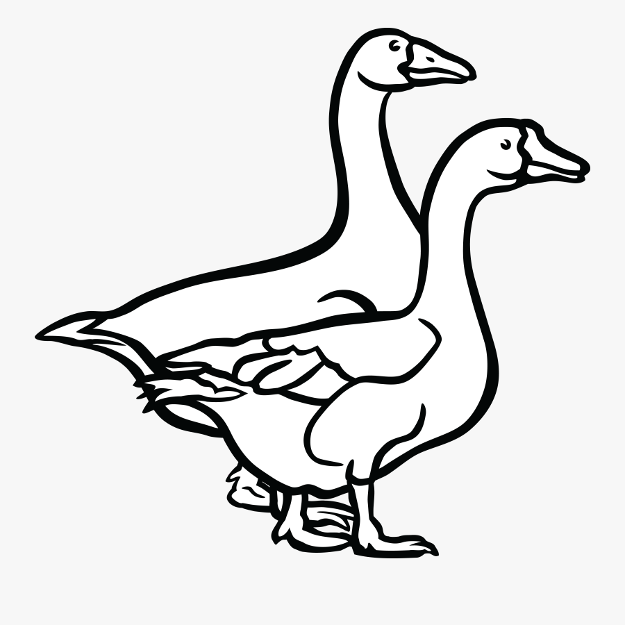 Jpg, Png, Eps, Ai, Svg, Cdr - Goose Black And White, Transparent Clipart