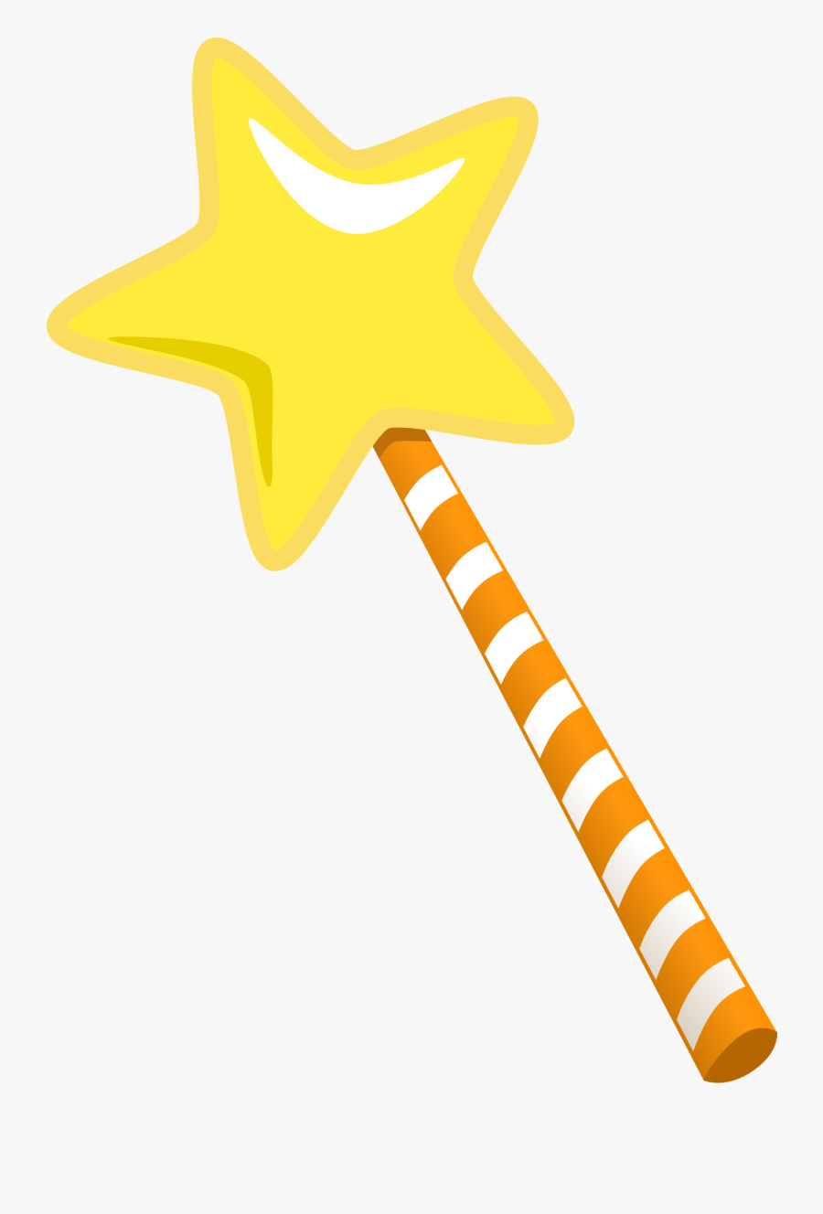 Line,yellow,wand - Magic Wand Cartoon Png, Transparent Clipart