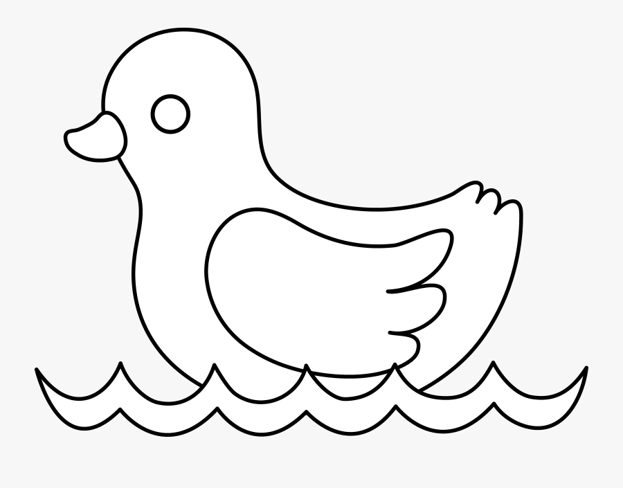 Duck Clipart Baby Toy - Black And White Image For Baby, Transparent Clipart