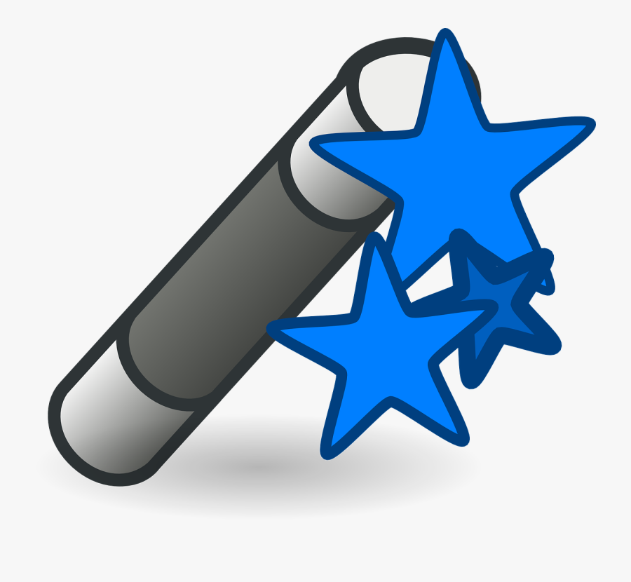 Magic Wand Blue Svg Clip Arts - Blue Magic Wand Clipart, Transparent Clipart