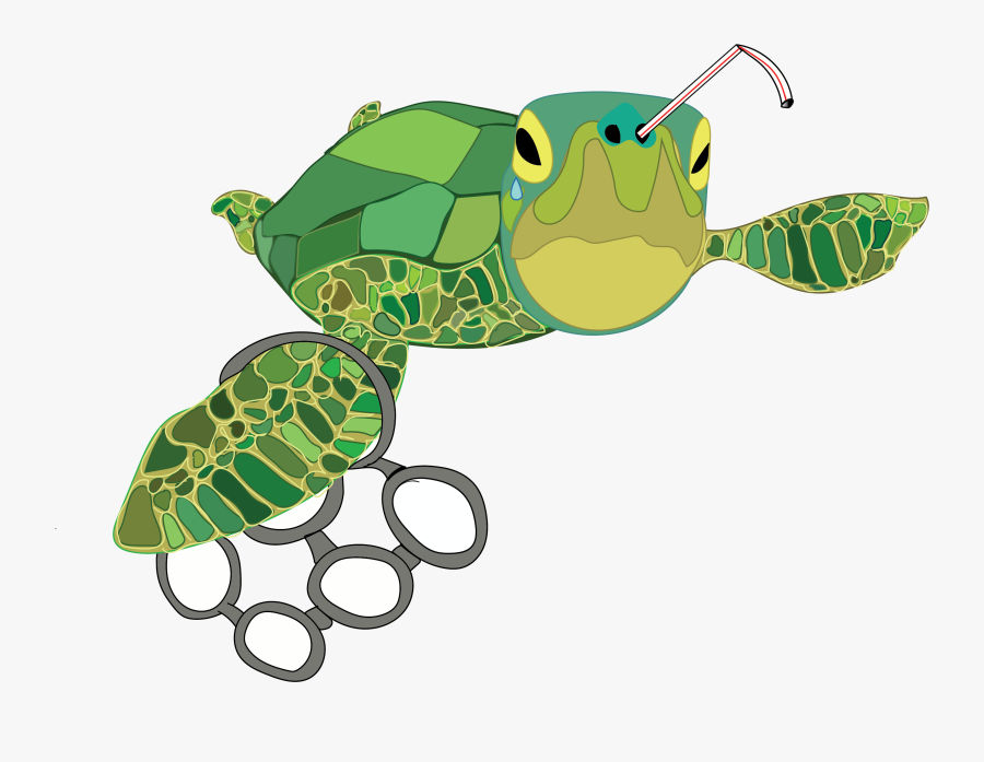 Stop Sucking A Case - Turtle And Plastic Straw Cartoon, Transparent Clipart