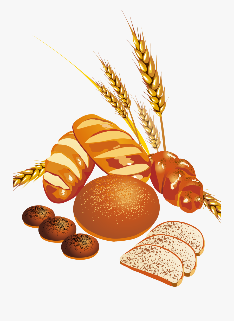 Bread Flour Wheat Loaf - Bread Vector Png, Transparent Clipart