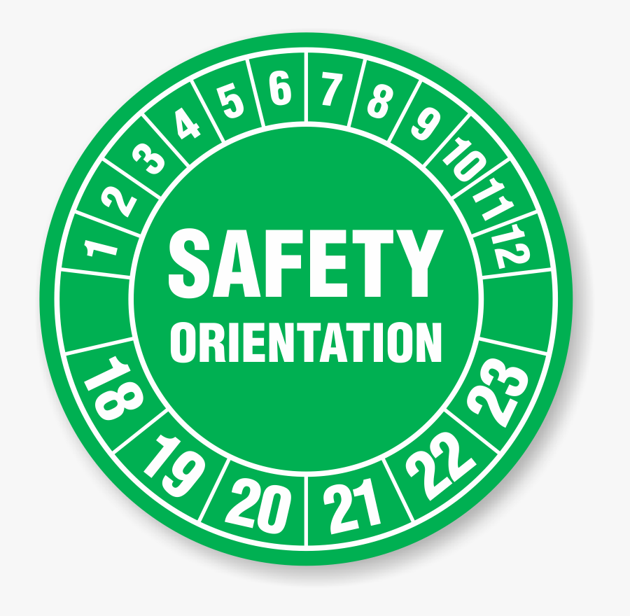 Safety Orientation Hard Hat Decals - Circle, Transparent Clipart