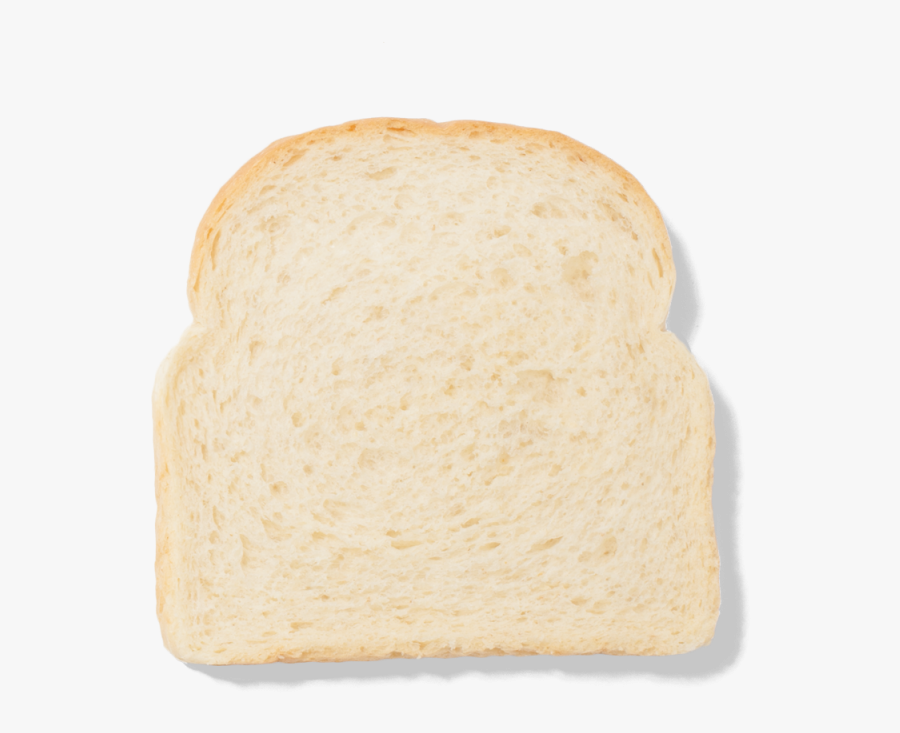 White Loaf - White Bread One Slice, Transparent Clipart
