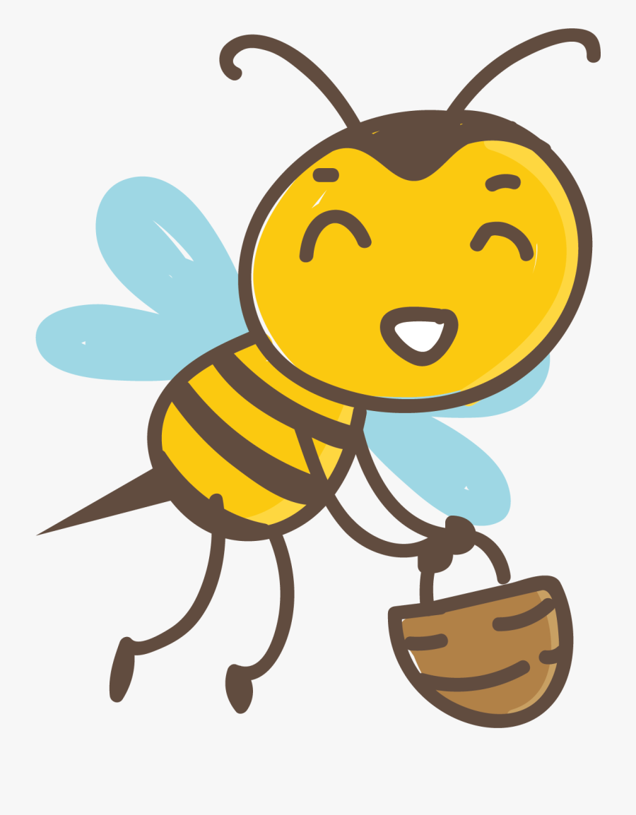 Honey Bee Hornet Euclidean Vector - Bee, Transparent Clipart