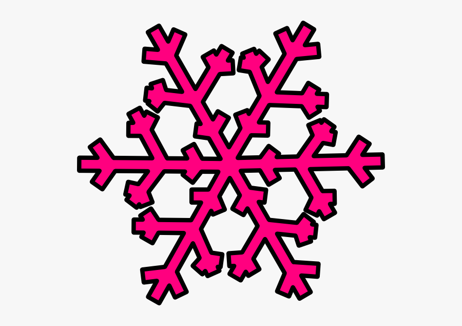 Pink Snowflake Clipart Free Images - Transparent Background Snowflake Clipart, Transparent Clipart