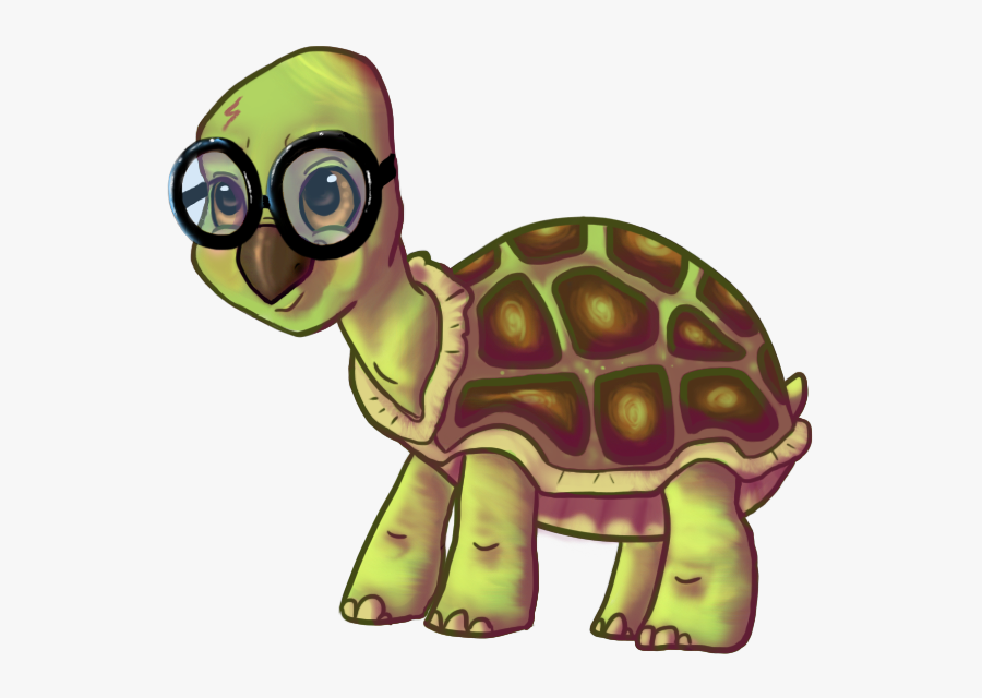 Tortoise Clipart Head - Baby Turtle With Glasses, Transparent Clipart
