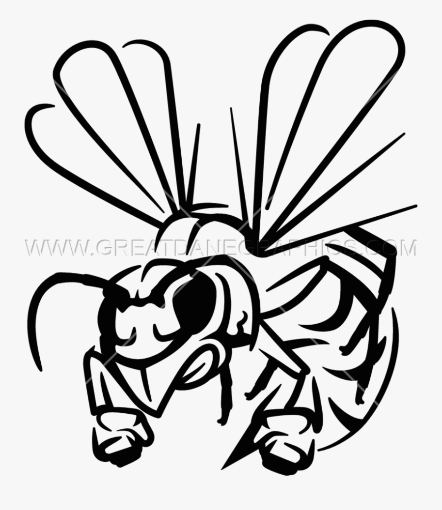 Hornet Clipart Free - Hornet Coloring Page, Transparent Clipart