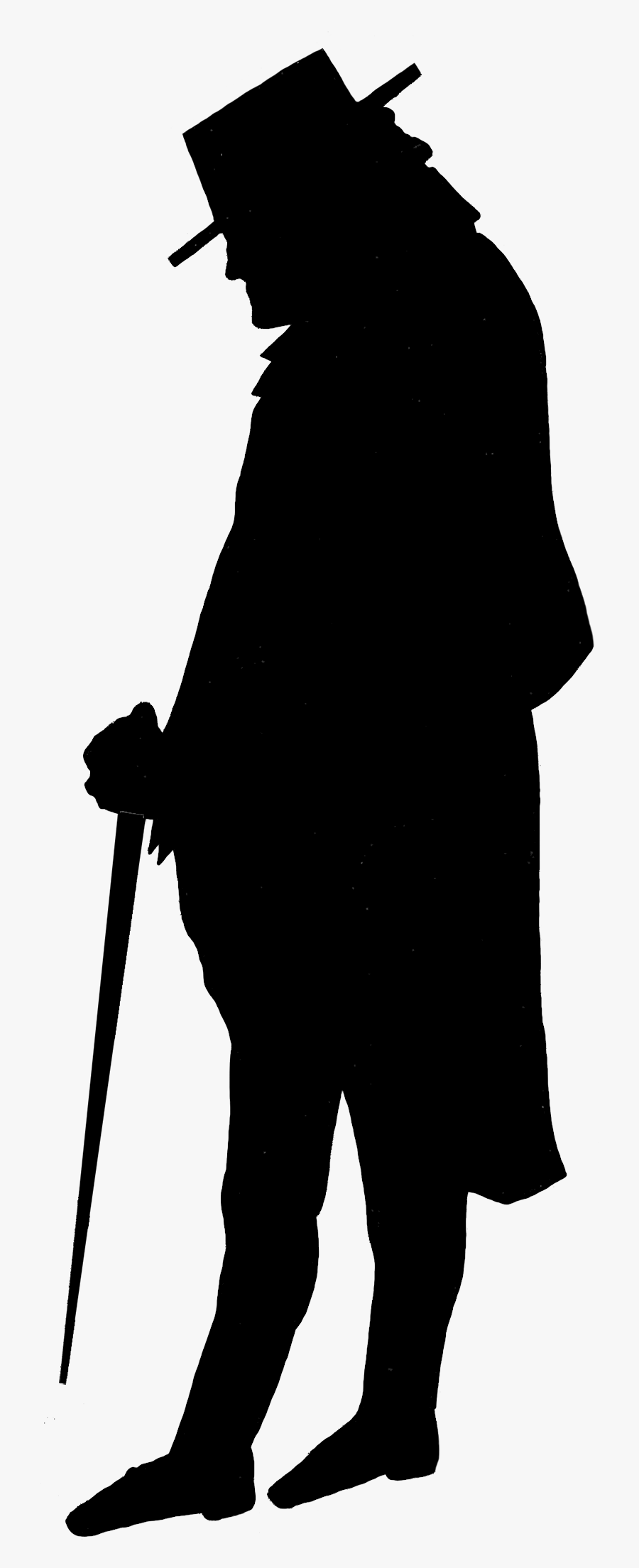 Black Silhouette Victorian Era - Victorian Era Clothing Silhouette, Transparent Clipart