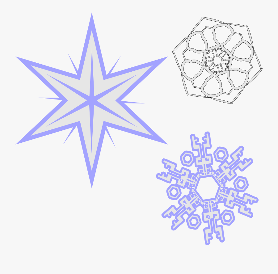 Clipart Collection Snowflakes Png - Transparent Star Clip Art, Transparent Clipart