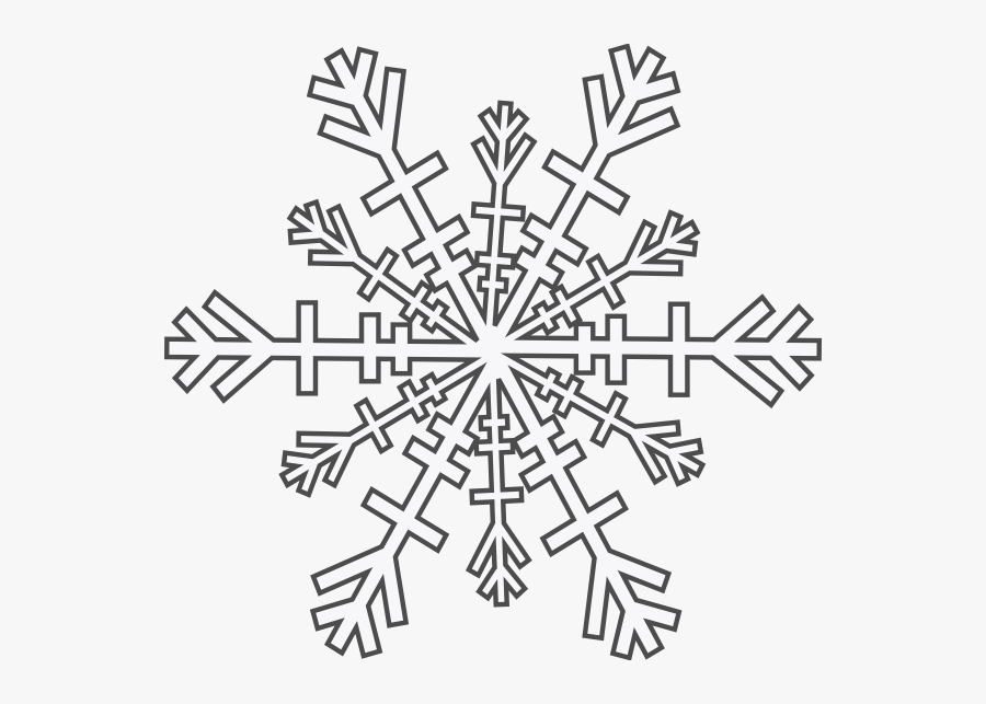 This Free Clipart Png Design Of Snowflake Clipart Has - Snowflake Png Black Outline, Transparent Clipart