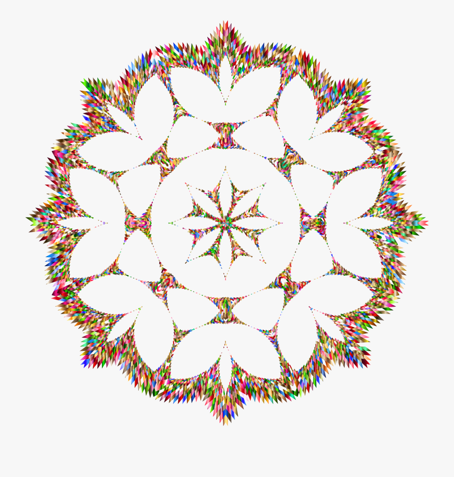 Picture Free Stock Jagged Chromatic Big Image - Kaleidoscope Design Transparent Background, Transparent Clipart