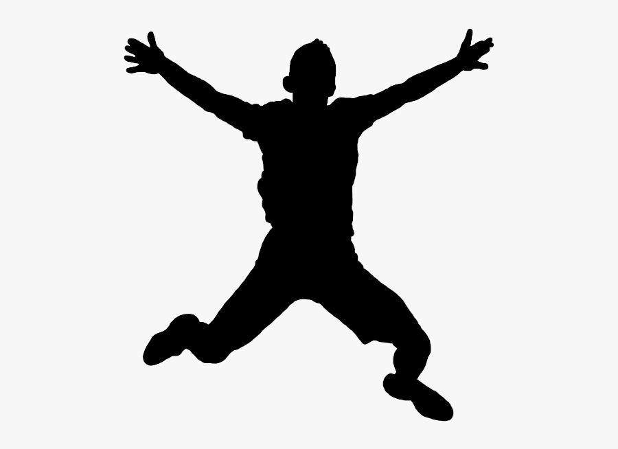 Beautiful Silhouettes Of Children - Boy Jumping Silhouette Png, Transparent Clipart
