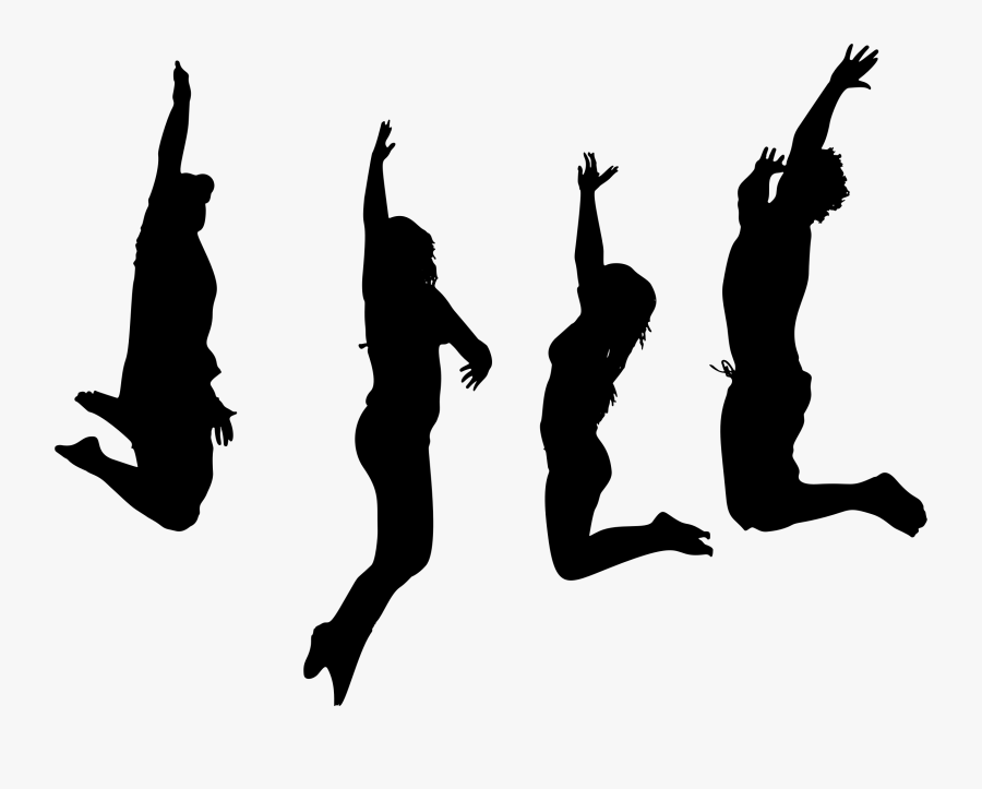 Human Behavior,performing Arts,silhouette - Jump For Joy Silhouette, Transparent Clipart