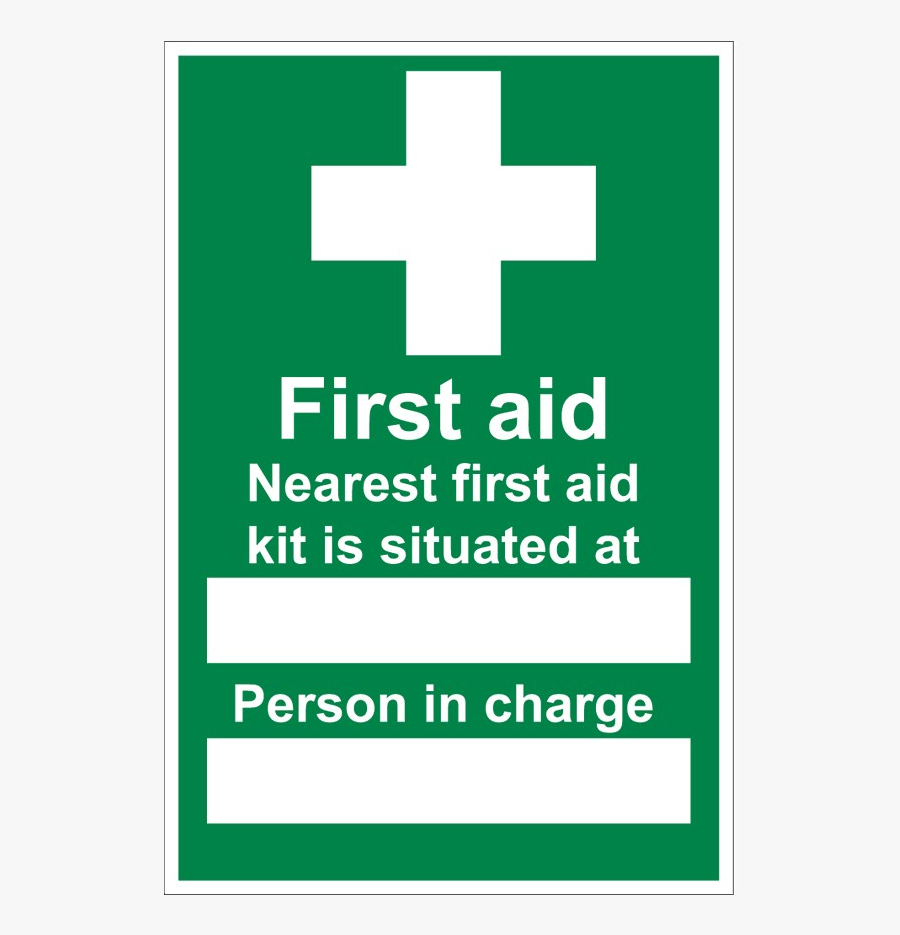 Nearest First Aid Box Sign, Transparent Clipart
