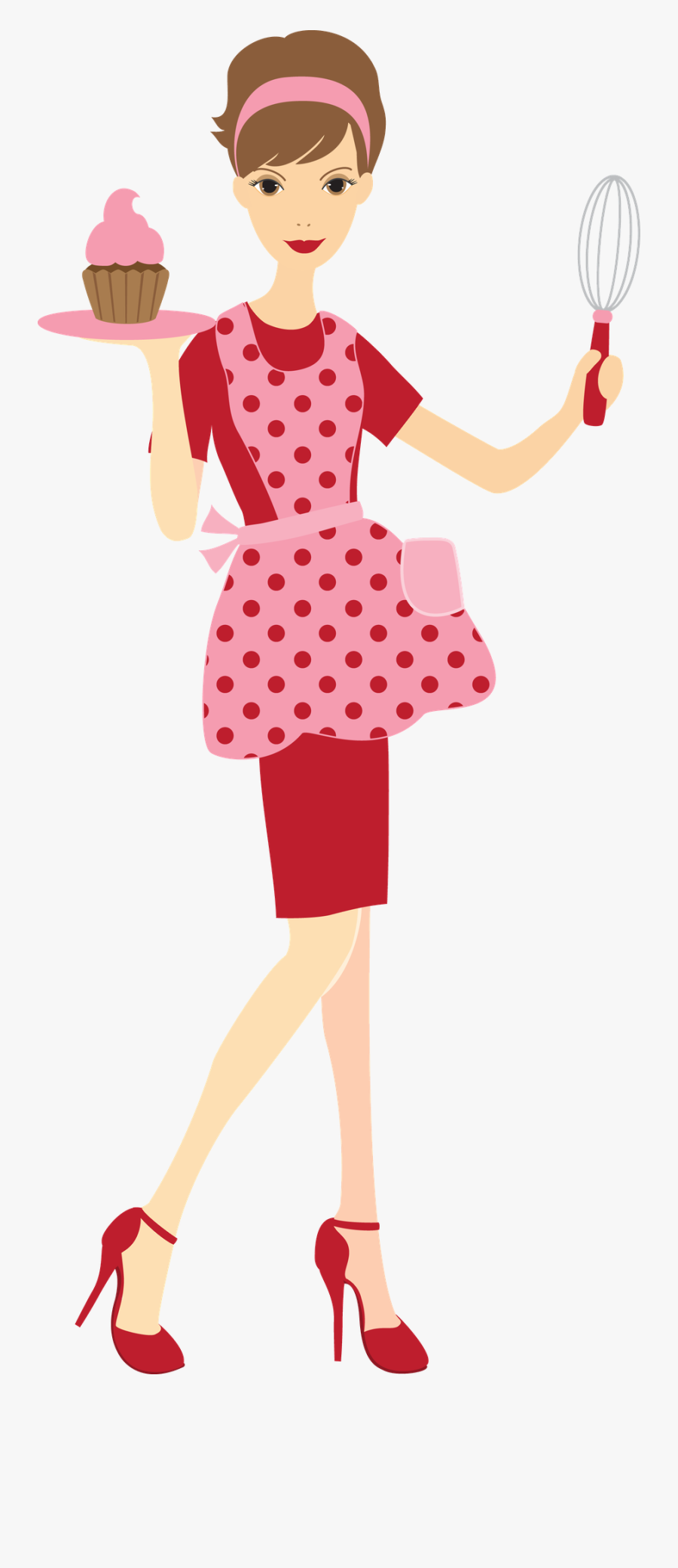 Cute Cook In Heels Clipart, Transparent Clipart
