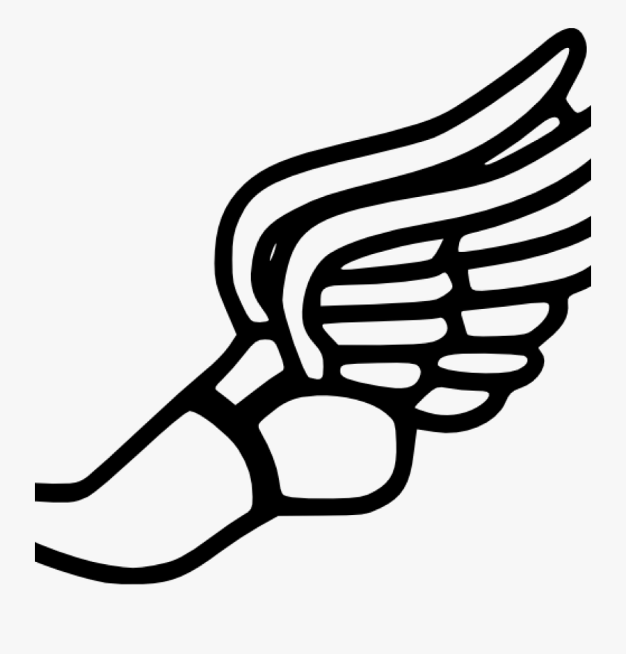 Track Shoe Clipart Banner Clipart Hatenylo - Track And Field Winged Foot, Transparent Clipart