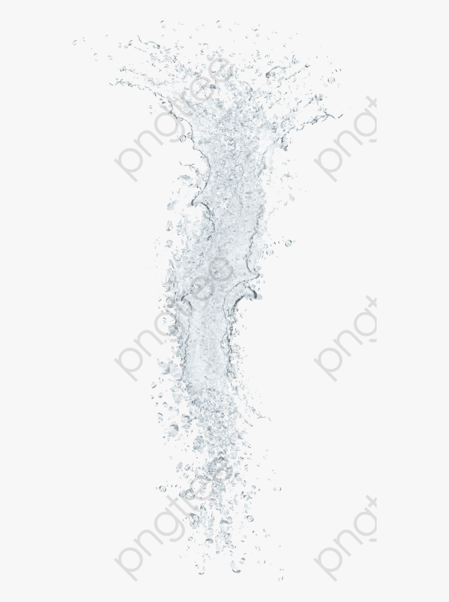 Spilled Water - Monochrome, Transparent Clipart